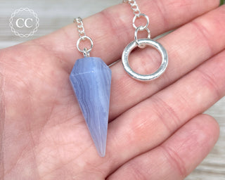 Blue Lace Agate Pendulum #1