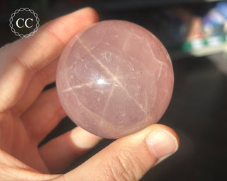 Star Rose Quartz Sphere #1