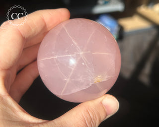 Star Rose Quartz Sphere #3