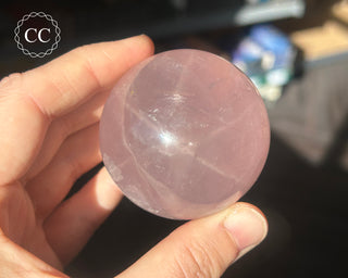 Star Rose Quartz Sphere #4