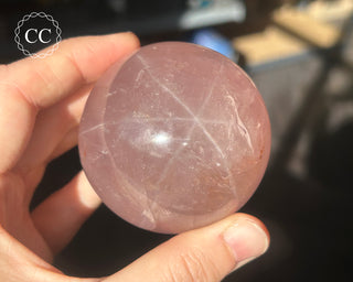 Star Rose Quartz Sphere #5