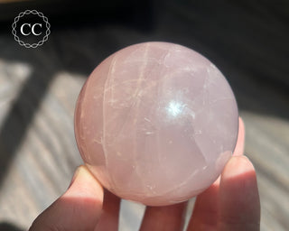 Star Rose Quartz Sphere #9