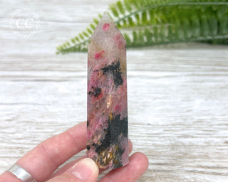 Ice Rhodonite | Rhodonite in Quartz Tower #1