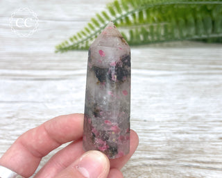 Ice Rhodonite | Rhodonite in Quartz Tower #3