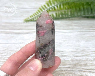 Ice Rhodonite | Rhodonite in Quartz Tower #3