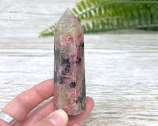 Ice Rhodonite | Rhodonite in Quartz Tower #1