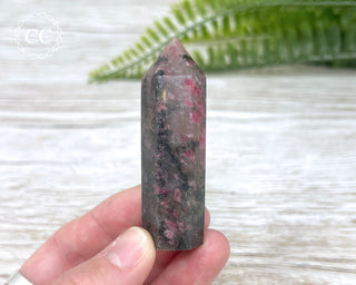 Ice Rhodonite | Rhodonite in Quartz Tower #4