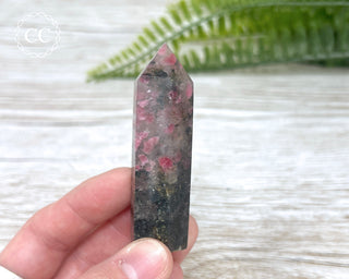 Ice Rhodonite | Rhodonite in Quartz Tower #4