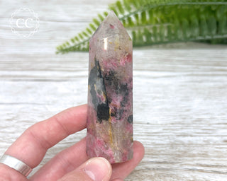 Ice Rhodonite | Rhodonite in Quartz Tower #1