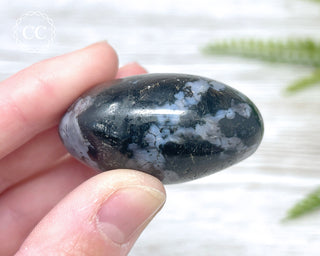 Indigo Gabbro | Mystic Merlinite Chunky Palm Stone #1