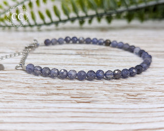 Iolite Faceted Beaded Bracelet