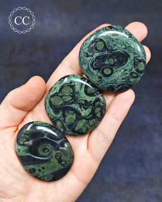 Kambaba Palm Stones in hand