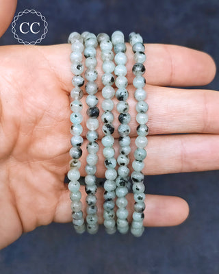 Kiwi Jasper 4mm Beaded Bracelet