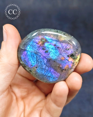 Labradorite Flat  Palm Stone