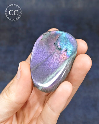 Labradorite Flat  Palm Stone