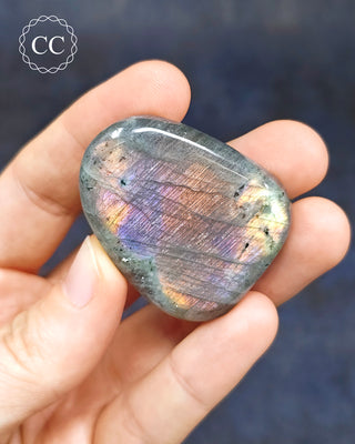 Labradorite Flat  Palm Stone