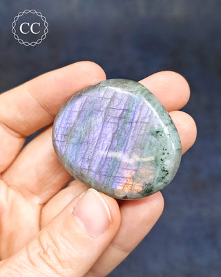 Labradorite Flat  Palm Stone