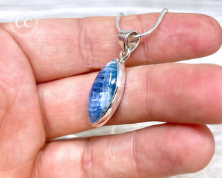 Lapis Lace Onyx | Scheelite Silver Necklace #1
