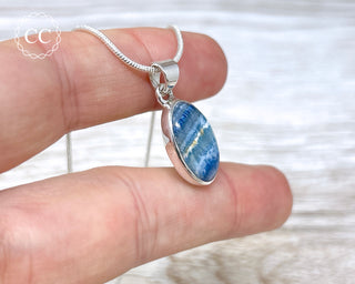 Lapis Lace Onyx | Scheelite Silver Necklace #2