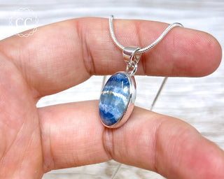 Lapis Lace Onyx | Scheelite Silver Necklace #2