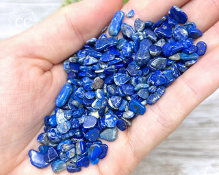 Lapis Lazuli Crystal Chips in hand