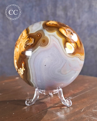 Large Carnelian x Pink Agate Sphere #3