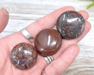 Chocolate Jasper Button | Tumbled Crystal