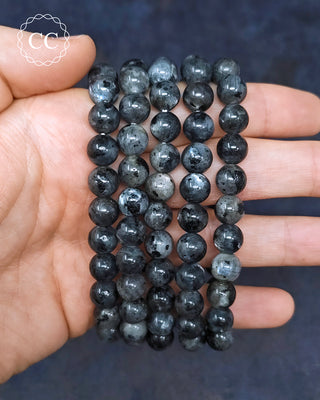 Larvikite 8mm Beaded Bracelet