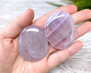 Lavender Fluorite Palm Stone