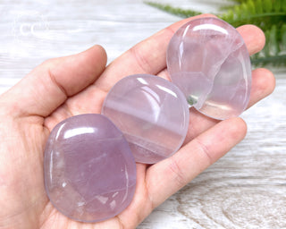 Lavender Fluorite Palm Stone