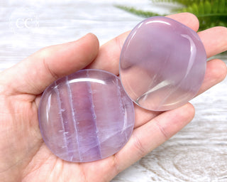 Lavender Fluorite Palm Stone