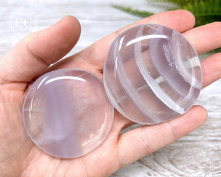 Lavender Fluorite Palm Stone