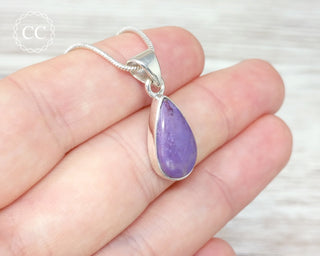 Lavender Jade Silver Necklace #3