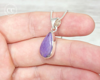 Lavender Jade Silver Necklace #3