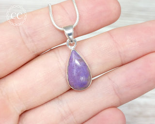 Lavender Jade Silver Necklace #1