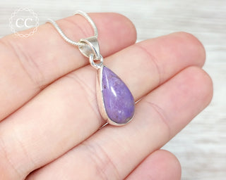 Lavender Jade Silver Necklace #1