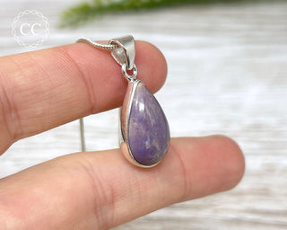 Lavender Jade Silver Necklace #2