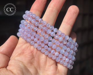 Lavender Moon Quartz Beaded Bracelets on hand