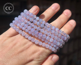 Lavender Moon Quartz Beaded Bracelet