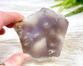 Lavender Moss Agate Slice #1