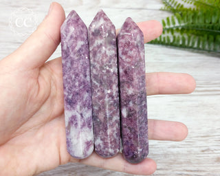 Lepidolite 100mm Wands in hand