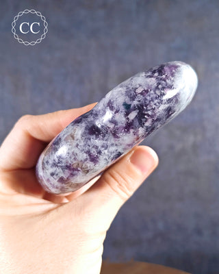 Lepidolite and Pink Tourmaline Large Heart #1