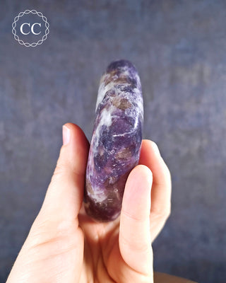 Lepidolite and Pink Tourmaline Large Heart #1