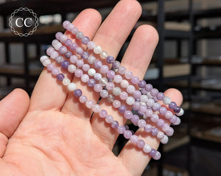 Lepidolite 5mm Beaded Bracelets on hand