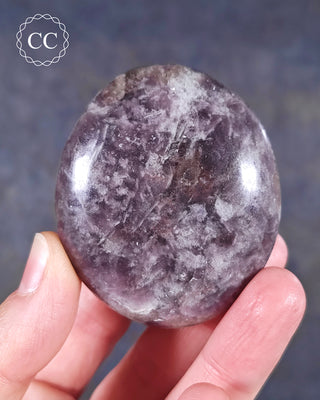 Lepidolite Chunky Palm Stone #6