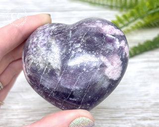 Lepidolite and Pink Tourmaline Heart #1