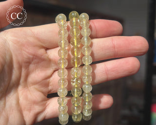 Libyan Desert Glass 7mm Beaded Bracelet