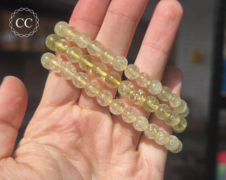 Libyan Desert Glass 7mm Beaded Bracelets on hand