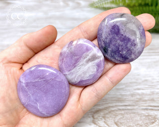 Lilac Lepidolite Palm Stone