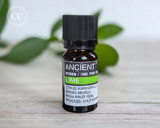 Lime Essential Oil on a table
